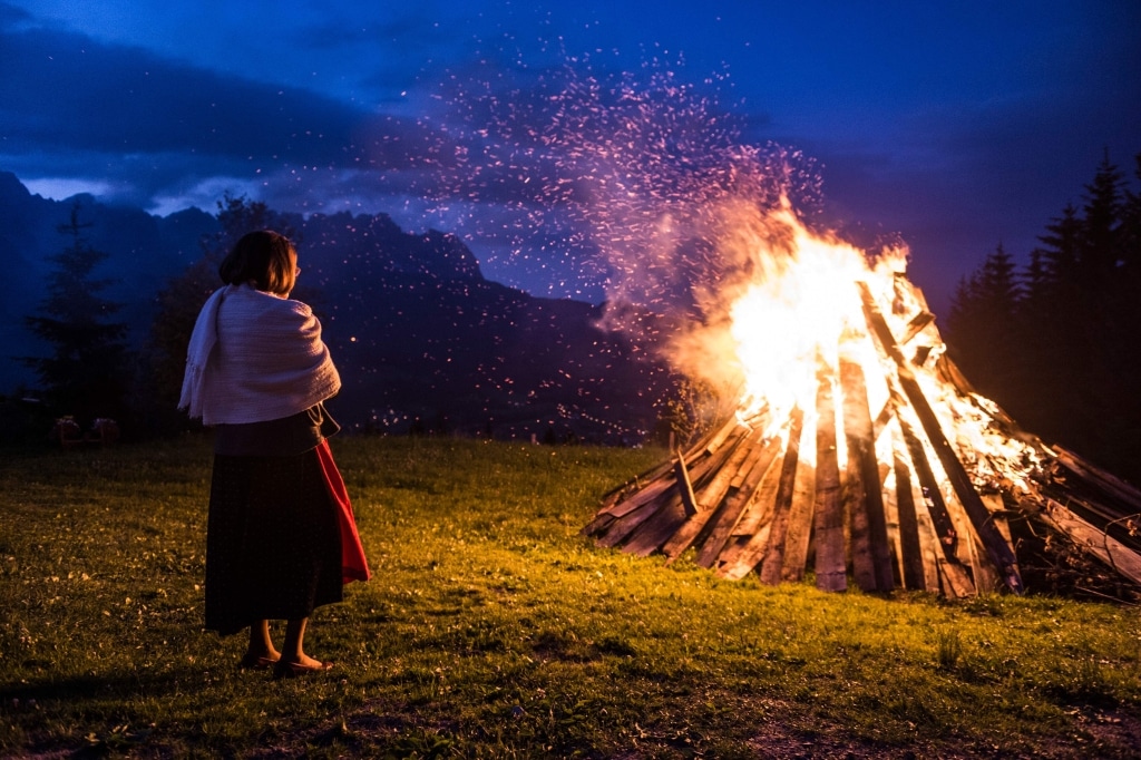 Sonnwendfeuer am Wilden Kaiser